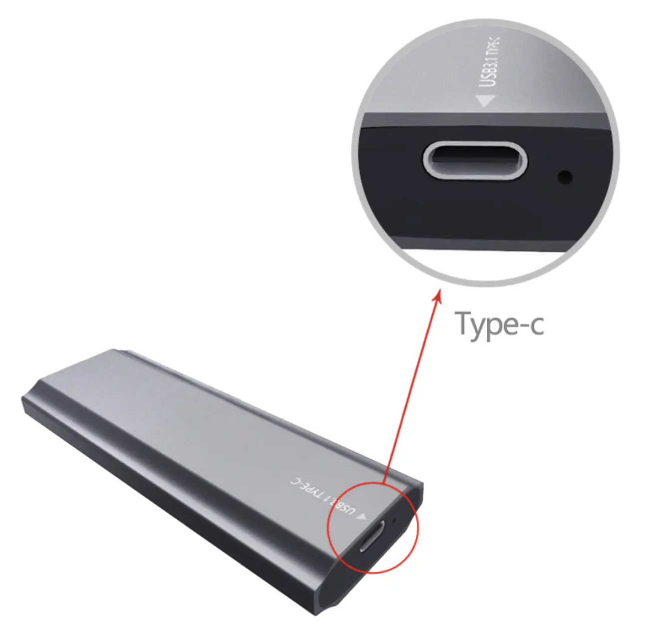 Airplus Boîtier SSD M.2 NVME USB-C 3.1 Gen2 – Image 3
